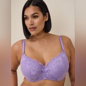 Torrid Lavender Lace Balconette Bra